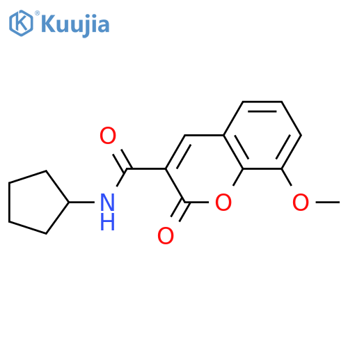 N-cyclopentyl-8-methoxy-2-oxochromene-3-carboxamide structure