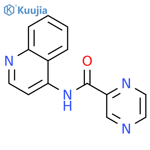 N-(4-quinolinyl)-2-pyrazinecarboxamide structure