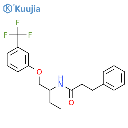 Benzenepropanamide, N-[1-[[3-(trifluoromethyl)phenoxy]methyl]propyl]- structure