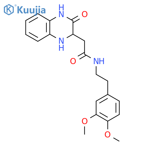 N-2-(3,4-dimethoxyphenyl)ethyl-2-(3-oxo-1,2,3,4-tetrahydroquinoxalin-2-yl)acetamide structure