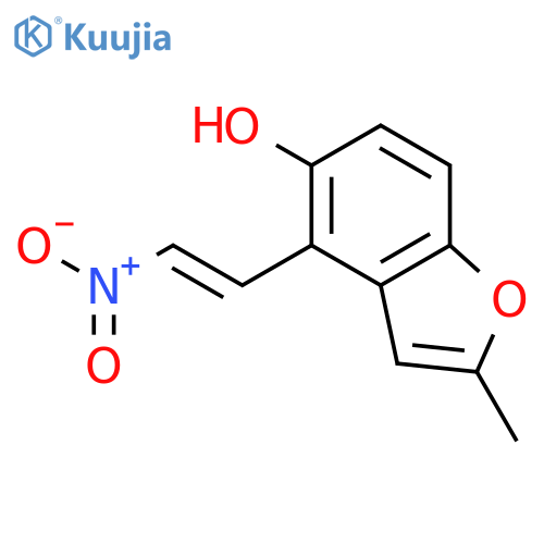5-BENZOFURANOL, 2-METHYL-4-(2-NITROETHENYL)- structure