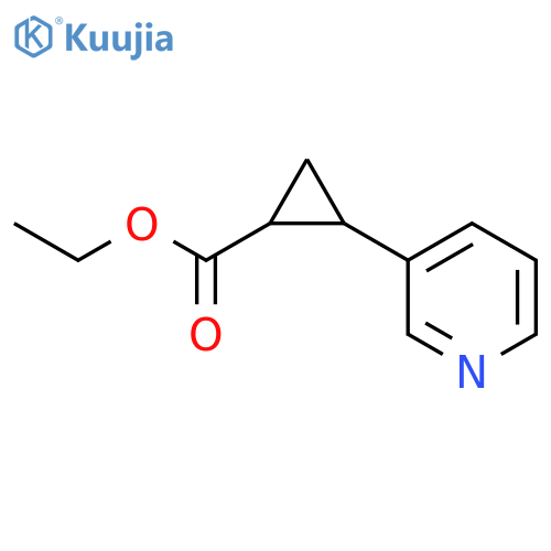 Ethyl (1r,2s)-2-(3-pyridinyl)cyclopropanecarboxylate structure