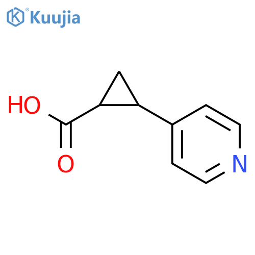 2-(4-pyridyl)cyclopropanecarboxylic acid structure