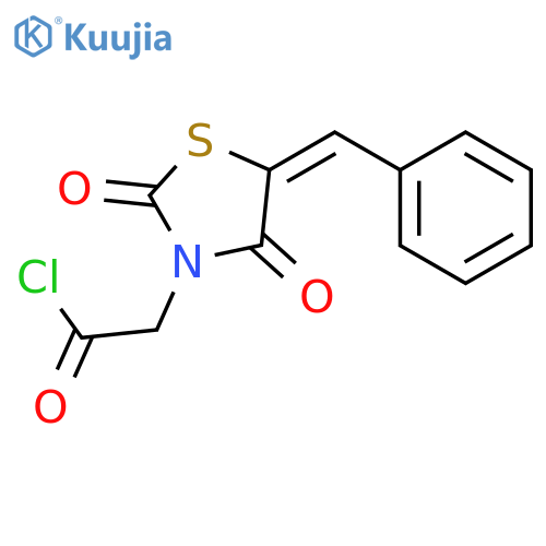 3-THIAZOLIDINEACETYL CHLORIDE, 2,4-DIOXO-5-(PHENYLMETHYLENE)- structure