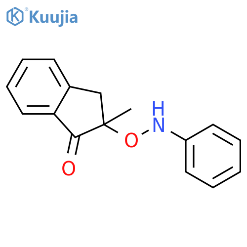 1H-INDEN-1-ONE, 2,3-DIHYDRO-2-METHYL-2-[(PHENYLAMINO)OXY]- structure