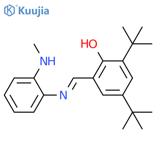 Phenol, 2,4-bis(1,1-dimethylethyl)-6-[[[2-(methylamino)phenyl]imino]methyl]- structure