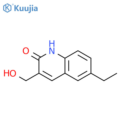 2(1H)-Quinolinone,6-ethyl-3-(hydroxymethyl)-(9CI) structure