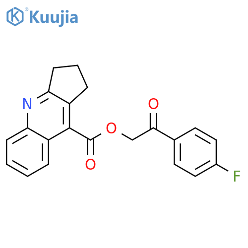 2-(4-fluorophenyl)-2-oxoethyl 1H,2H,3H-cyclopentabquinoline-9-carboxylate structure