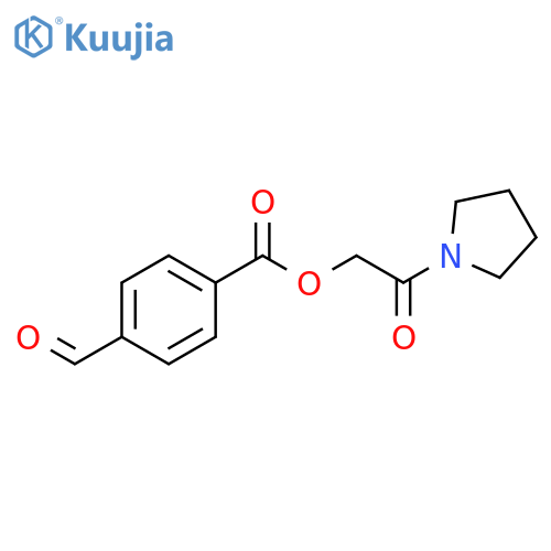 2-oxo-2-(pyrrolidin-1-yl)ethyl 4-formylbenzoate structure