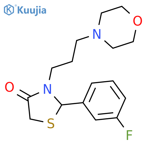 4-THIAZOLIDINONE, 2-(3-FLUOROPHENYL)-3-[3-(4-MORPHOLINYL)PROPYL]- structure