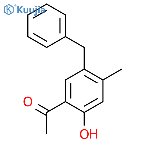 1-(5-Benzyl-2-hydroxy-4-methylphenyl)ethanone structure