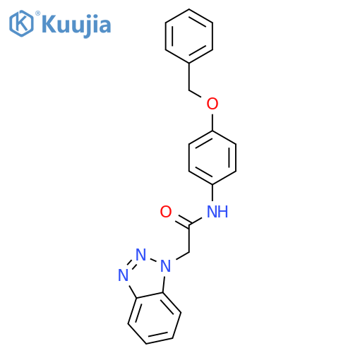 1H-Benzotriazole-1-acetamide, N-[4-(phenylmethoxy)phenyl]- structure