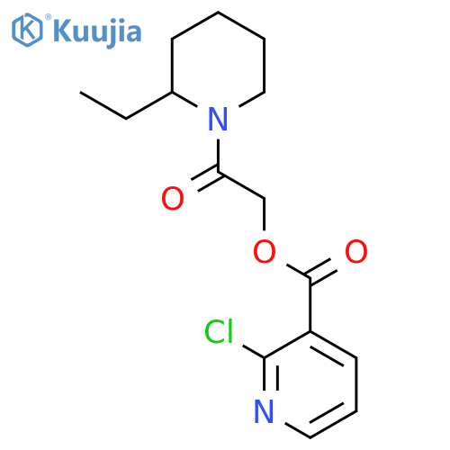 2-(2-Ethylpiperidin-1-yl)-2-oxoethyl 2-chloropyridine-3-carboxylate structure