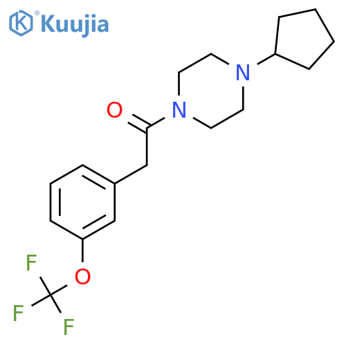 PIPERAZINE, 1-CYCLOPENTYL-4-[[3-(TRIFLUOROMETHOXY)PHENYL]ACETYL]- structure