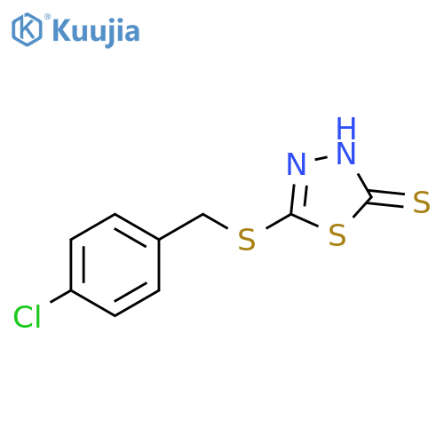 5-{(4-chlorophenyl)methylsulfanyl}-1,3,4-thiadiazole-2-thiol structure