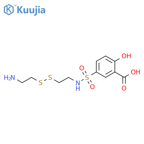 Benzoic acid, 5-[[[2-[(2-aminoethyl)dithio]ethyl]amino]sulfonyl]-2-hydroxy- structure