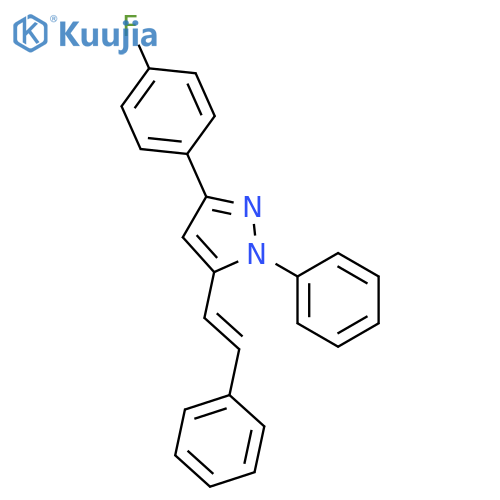 1H-Pyrazole, 3-(4-fluorophenyl)-1-phenyl-5-[(1E)-2-phenylethenyl]- structure