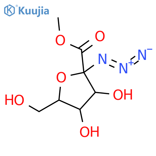 β-D-arabino-2-Hexulofuranosonic acid, 2-azido-2-deoxy-, methyl ester (9CI) structure