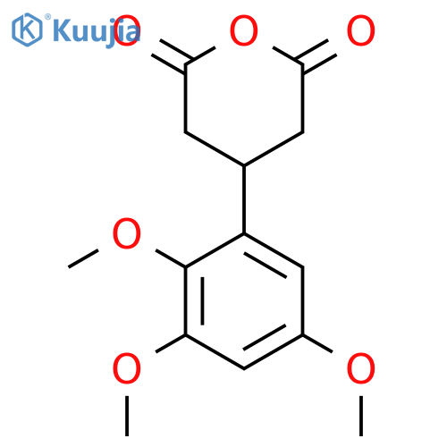2H-Pyran-2,6(3H)-dione, dihydro-4-(2,3,5-trimethoxyphenyl)- structure