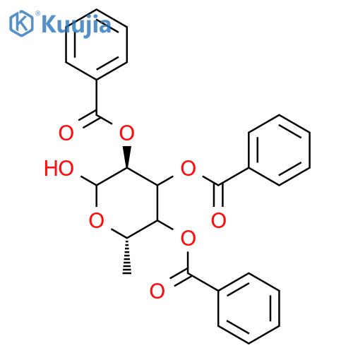 2,3,4-Tri-O-benzoyl-L-fucopyranose structure