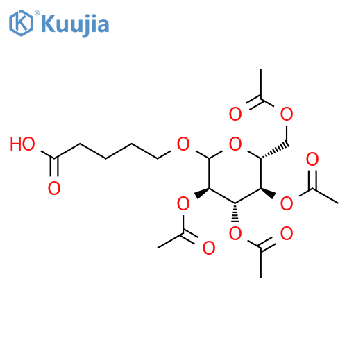 PENTANOIC ACID, 5-[(2,3,4,6-TETRA-O-ACETYL-D-GLUCOPYRANOSYL)OXY]- structure