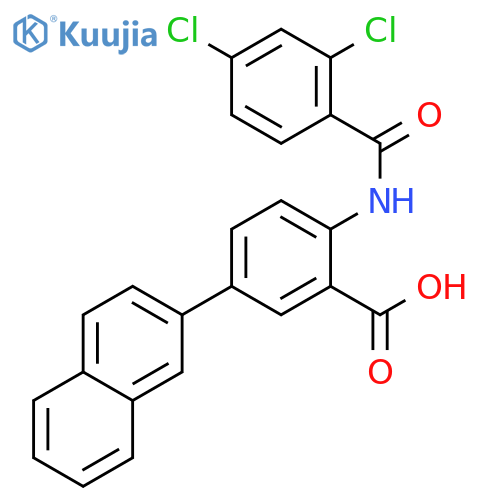 BENZOIC ACID, 2-[(2,4-DICHLOROBENZOYL)AMINO]-5-(2-NAPHTHALENYL)- structure