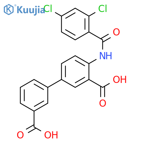[1,1'-Biphenyl]-3,3'-dicarboxylic acid, 4-[(2,4-dichlorobenzoyl)amino]- structure
