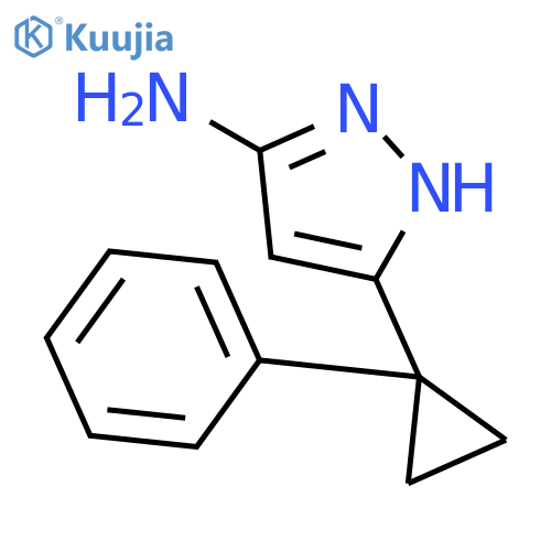 1H-Pyrazol-3-amine, 5-(1-phenylcyclopropyl)- structure