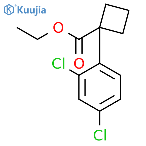 Cyclobutanecarboxylic acid, 1-(2,4-dichlorophenyl)-, ethyl ester structure