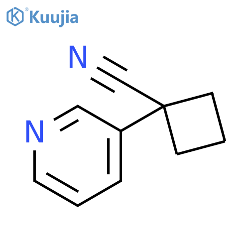 1-(pyridin-3-yl)cyclobutane-1-carbonitrile structure
