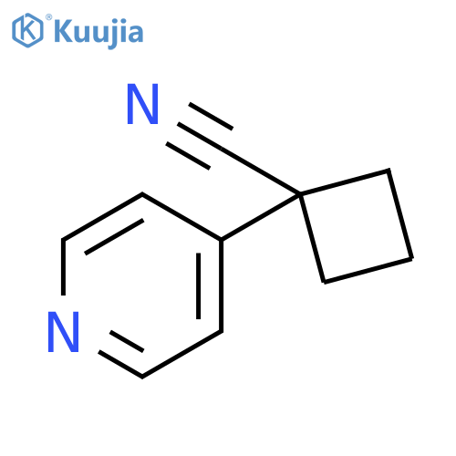 1-(pyridin-4-yl)cyclobutane-1-carbonitrile structure
