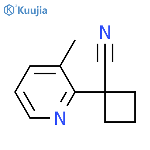1-(3-methylpyridin-2-yl)cyclobutane-1-carbonitrile structure