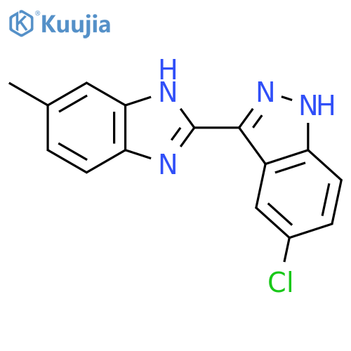 1H-Indazole, 5-chloro-3-(5-methyl-1H-benzimidazol-2-yl)- structure