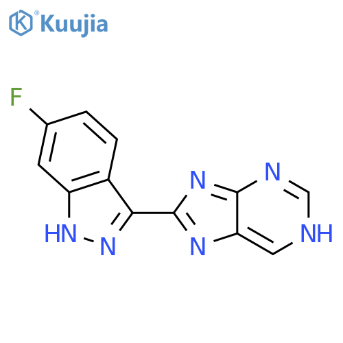 1H-PURINE, 8-(6-FLUORO-1H-INDAZOL-3-YL)- structure