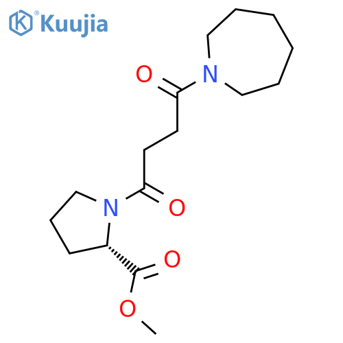 L-PROLINE, 1-[4-(HEXAHYDRO-1H-AZEPIN-1-YL)-1,4-DIOXOBUTYL]-, METHYL ESTER structure