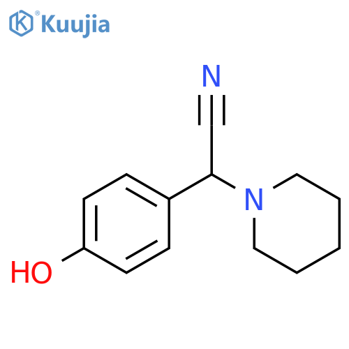 (4-hydroxyphenyl)(piperidin-1-yl)acetonitrile structure