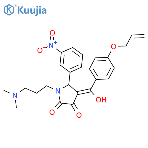 1-[3-(Dimethylamino)propyl]-4-[hydroxy-(4-prop-2-enoxyphenyl)methylidene]-5-(3-nitrophenyl)pyrrolidine-2,3-dione structure