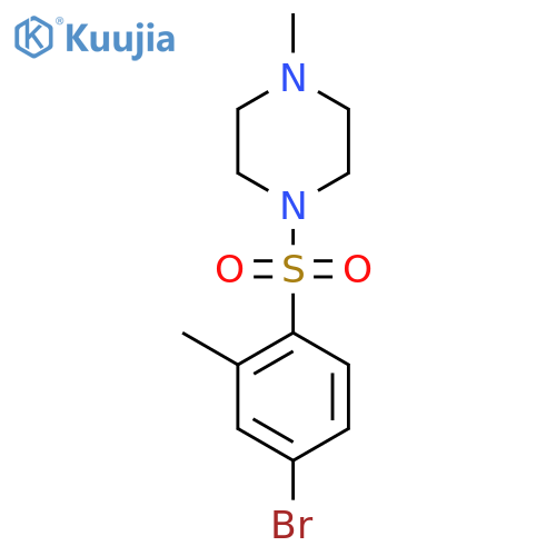 1-[(4-bromo-2-methylphenyl)sulfonyl]-4-methylpiperazine structure