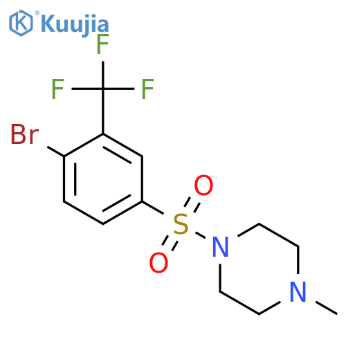 1-{4-Bromo-3-(trifluoromethyl)phenyl-sulfonyl}-4-methylpiperazine structure