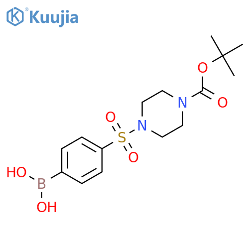 4-(4-(tert-Butoxycarbonyl)piperazin-1-ylsulfonyl)phenylboronic acid structure