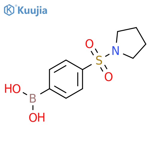 (4-(Pyrrolidin-1-ylsulfonyl)phenyl)boronic acid structure