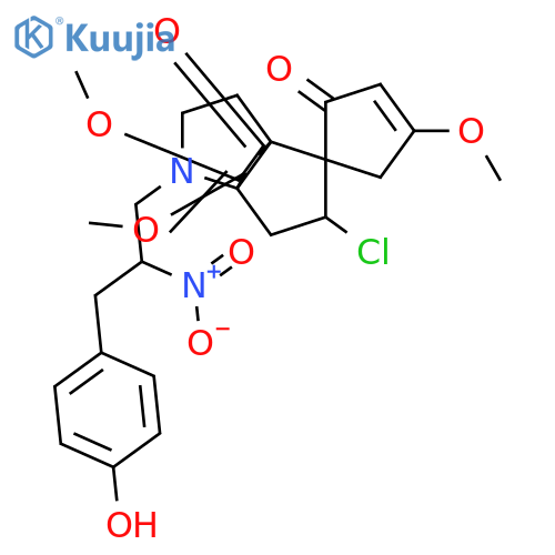 Acutumine; 11-Deoxy, N-de-Me, N-[3-(4-hydroxyphenyl)-2ξ-nitropropyl] structure