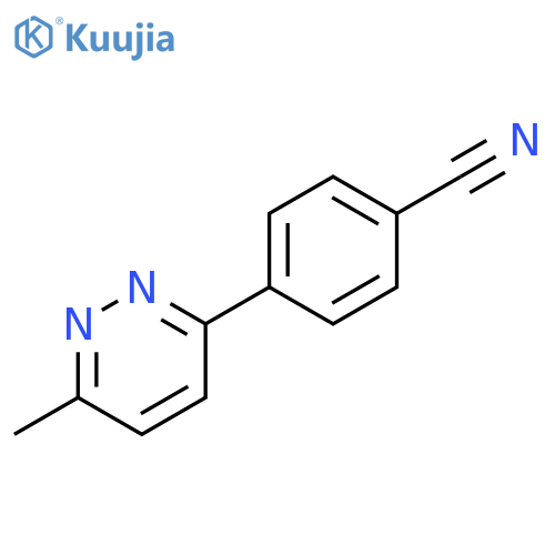 4-(6-methyl-3-pyridazinyl)-Benzonitrile structure