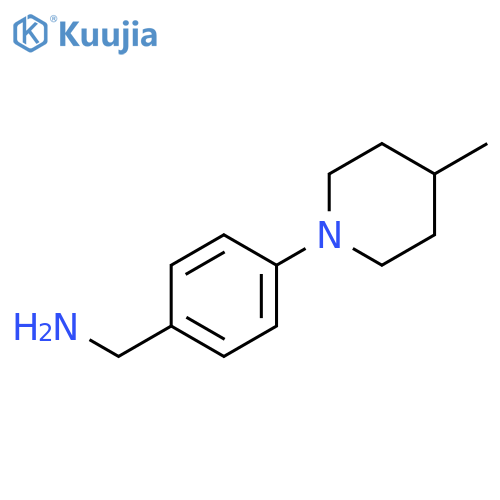 1-4-(4-methylpiperidin-1-yl)phenylmethanamine structure