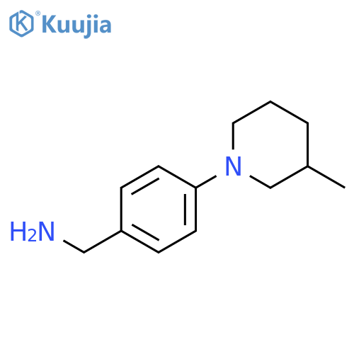 1-[4-(3-methylpiperidin-1-yl)phenyl]methanamine structure