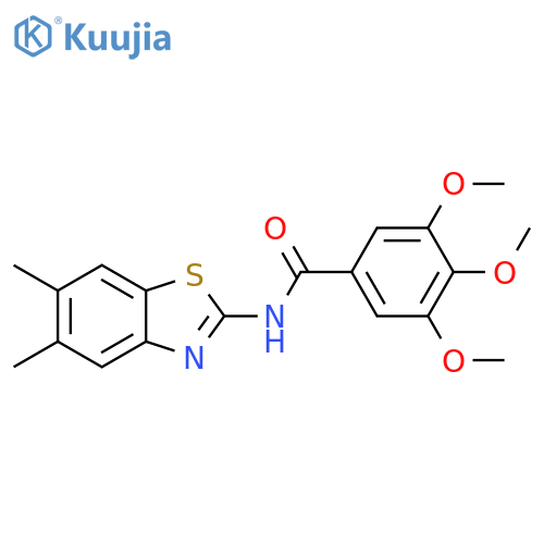 N-(5,6-dimethyl-1,3-benzothiazol-2-yl)-3,4,5-trimethoxybenzamide structure