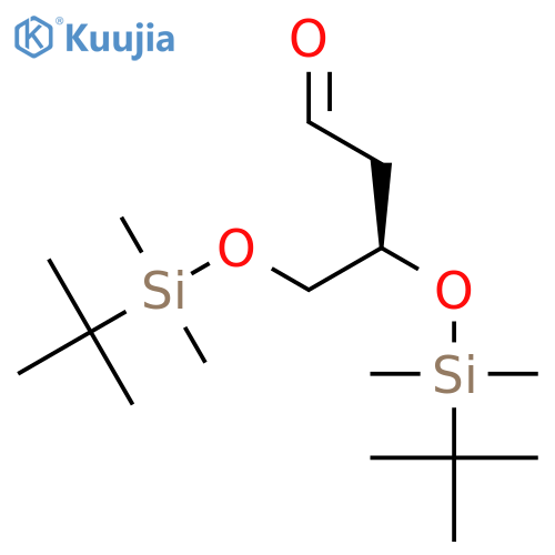 Butanal, 3,4-bis[[(1,1-dimethylethyl)dimethylsilyl]oxy]-, (3R)- structure