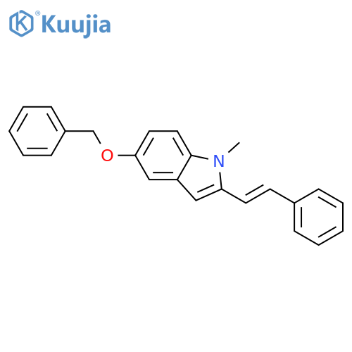 1H-Indole, 1-methyl-2-(2-phenylethenyl)-5-(phenylmethoxy)- structure