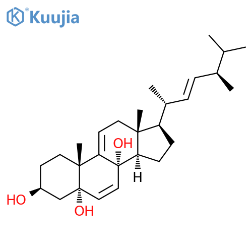 Ergosta-6,9(11),22-triene-3,5,8-triol, (3β,5α,8α,22E)- structure