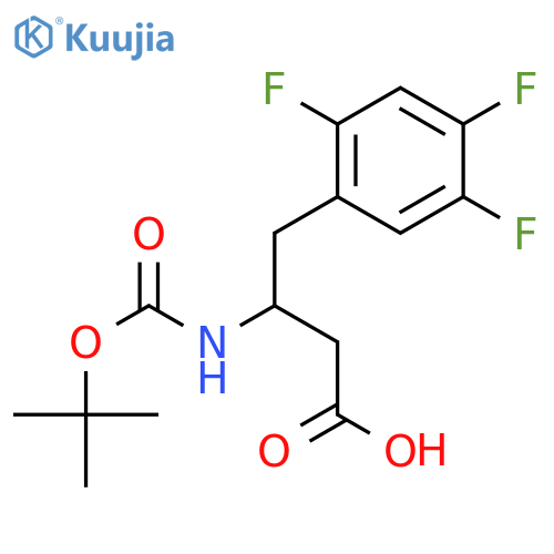 Boc-(R)-3-Amino-4-(2,4,5-trifluorophenyl)butanoic acid structure